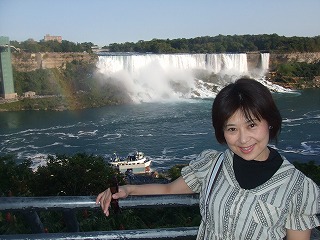 20070901-03 Toronto  Niagara Falls (71)滝の前で
